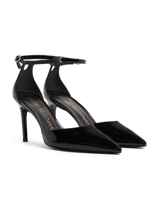 Stuart Weitzman Black Stuart 85Mm Pointed-Toe Pumps