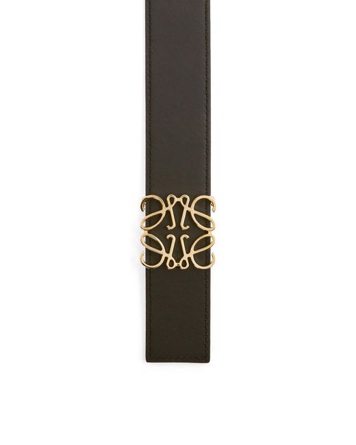 Loewe White Logo Plaque Reversible Belt for men