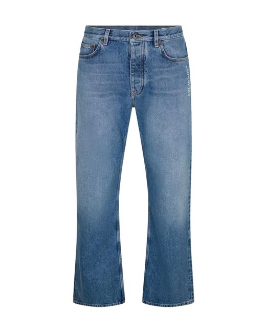 Off-White c/o Virgil Abloh Blue Half Arrow Straight Leg Jeans for men