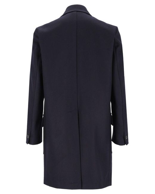 Barena Blue Double-Breasted Coat for men