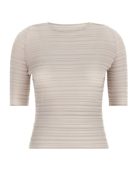 Issey Miyake White Pleated Shirt