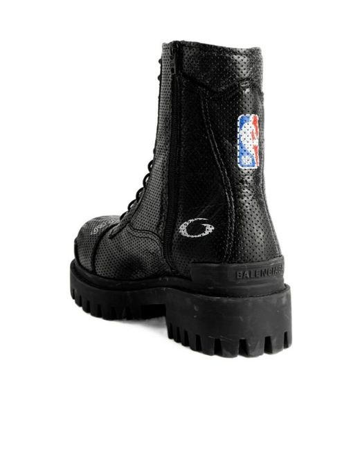 Balenciaga Black Nba Collaboration Combat Strike Boot for men