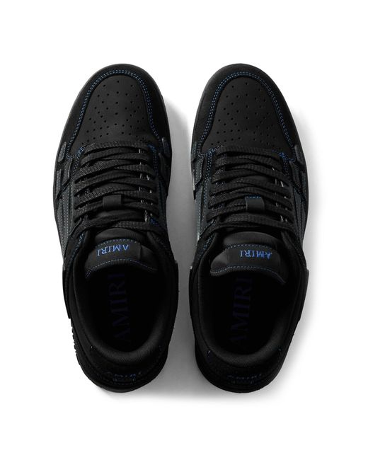 Amiri Black Skeleton Top Low Trainers for men