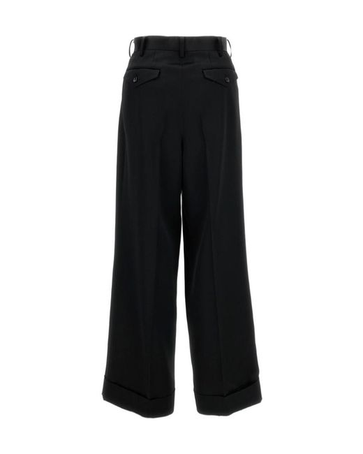 Junya Watanabe Black Pleated Trousers