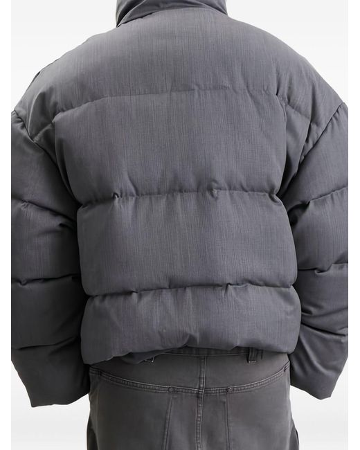 Entire studios Gray Stand Collar Down Jacket for men