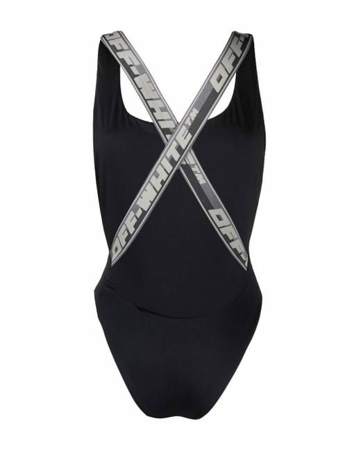 Off-White c/o Virgil Abloh Black Logo Brands Swimsuit