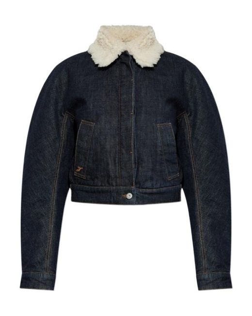 Jacquemus Blue Cropped Denim Jacket