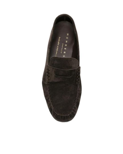 Henderson Black Sonia Penny-Strap Loafers