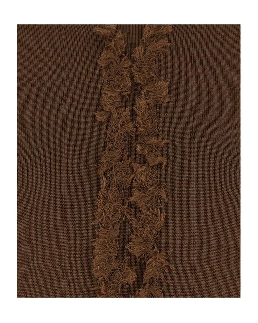 Uma Wang Brown Knitted Sleeveless Top