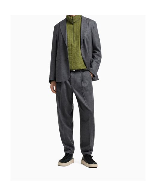 Emporio Armani Gray Single Breasted Tailored Jacket for men
