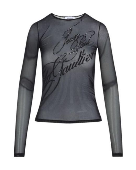 Jean Paul Gaultier Blue Sequin Embellished Top