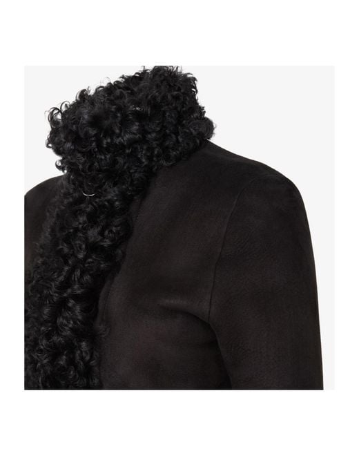 Fendi Black Blouson Merino Shearling Blouson