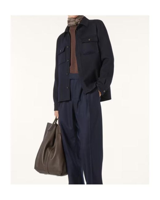 Loro Piana Blue Jim Overshirt for men