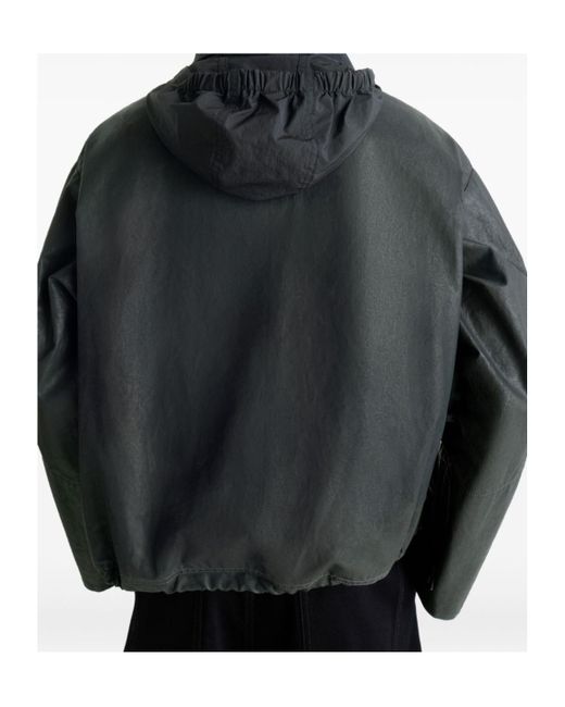Lemaire Black Snap-Button Rain Jacket for men