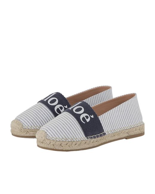 Chloé Gray Logo Espadrilles Juniors