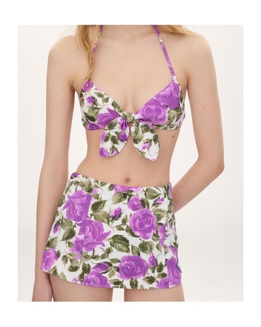 Chloé Pink Chloé Printed Triangle Bikini Top