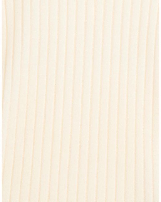 Max Mara White Turtleneck Short-Sleeve Ribbed Knit Top