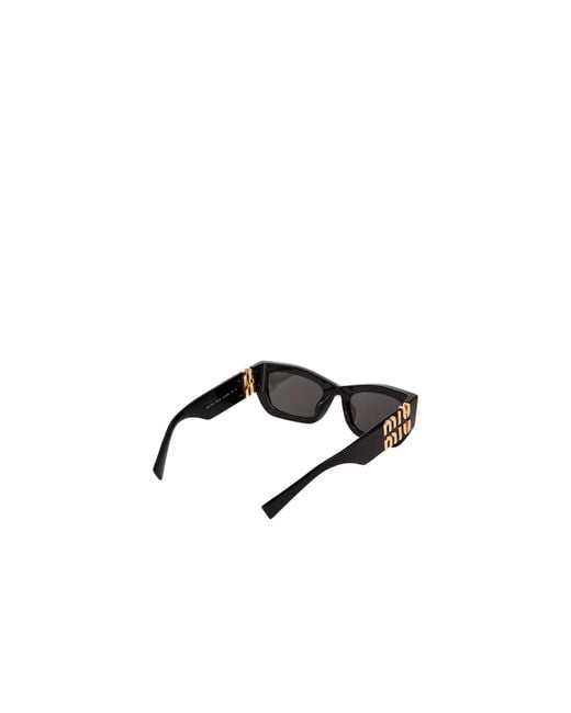 Miu Miu White Rectangle Sunglasses