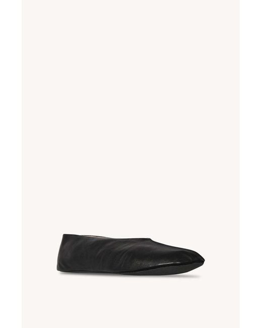 The Row Black Stella Slip-On Ballet Flats