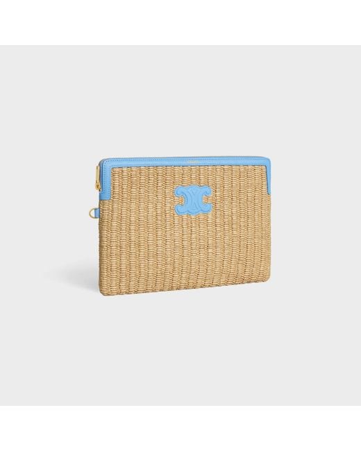 Céline Blue Small Pouch With Strap