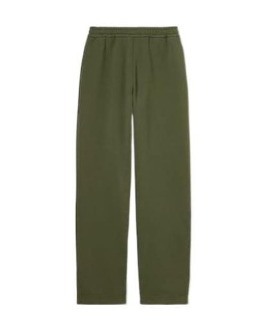 Gucci Green Cotton Jersey Leisure Pants With Embroidery