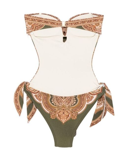 Zimmermann Natural Sleeveless Swimsuit