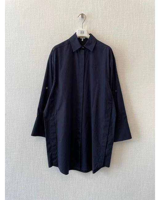 Loewe Blue Button-Down Shirt Dress