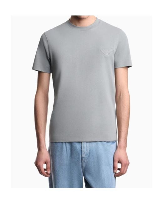 Emporio Armani Gray Short-Sleeved T-Shirt for men