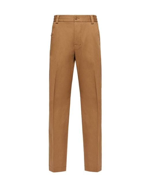 Moncler Natural Tailored Cotton Pants for men