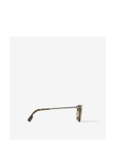 Burberry Green Tortoiseshell Square-Frame Sunglasses for men