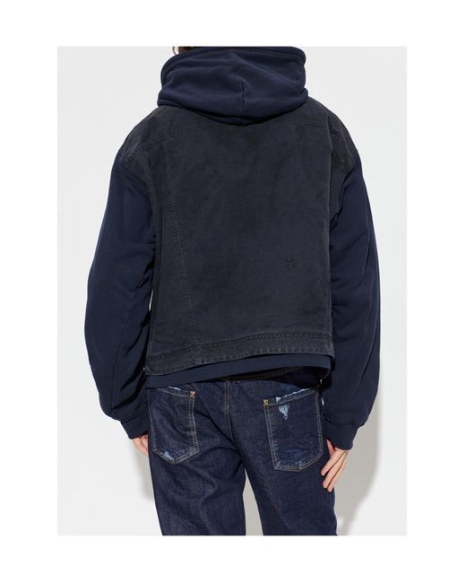 DSquared² Blue Long-Sleeve Denim Jacket for men