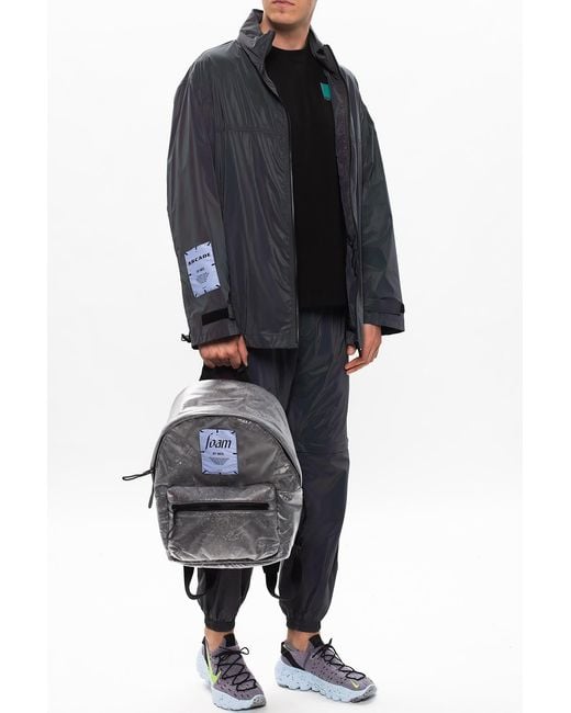 McQ Alexander McQueen Blue High-Neck Zipped Jacket for men