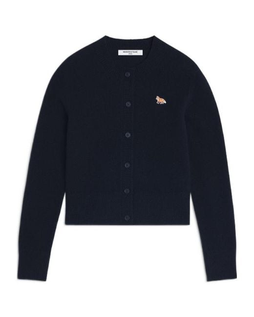 Maison Kitsuné Blue Maison Kitsuné Baby Fox Fitted Cardigan