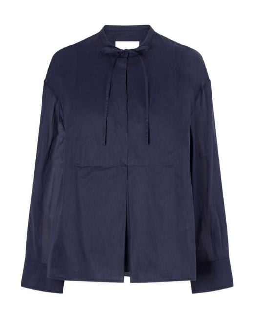 Jil Sander Blue Cotton Organdy Shirt