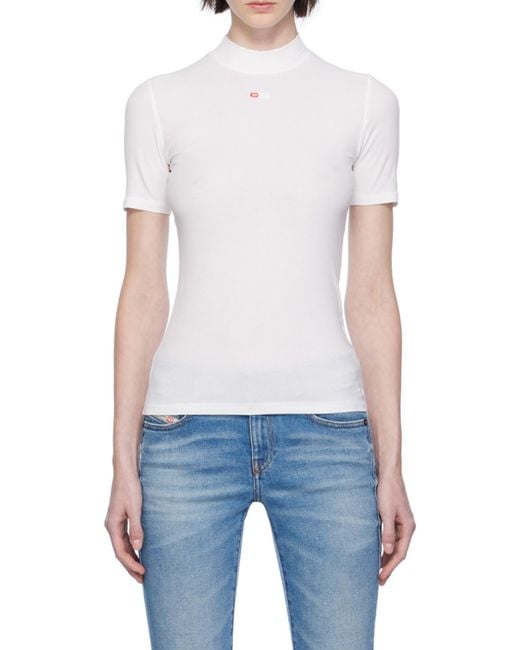 DIESEL White T-Mokky Short-Sleeved T-Shirt