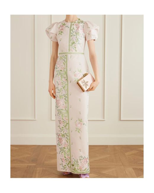 Erdem White Floral Embroidered Dress