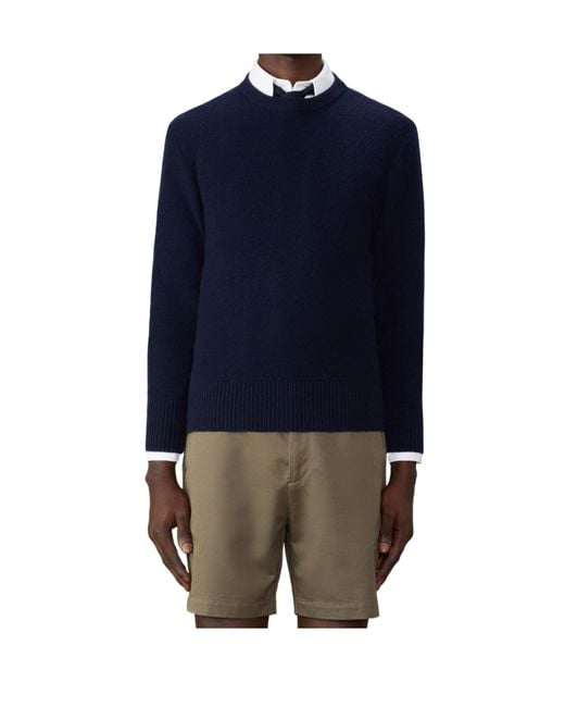 Thom Browne Blue Rwb Stripe V-Neck Knitted Cardigan for men