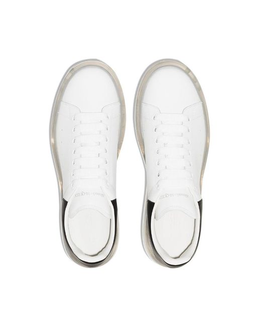 McQueen White Low-Top Lace-Up Sneakers for men