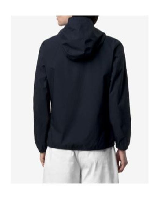 K-Way Blue Zip-Up Hooded Jacket