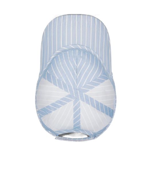 Dior Blue Homme Logo Printed Striped Baseball Cap for men
