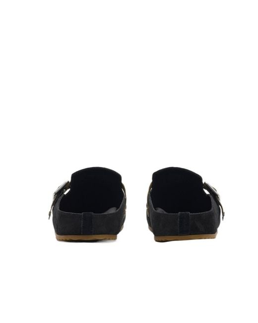 Burberry Black Checked Slip-On Clogs for men