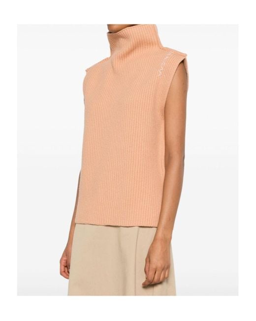 Marni Natural Ribbed Wool Vest