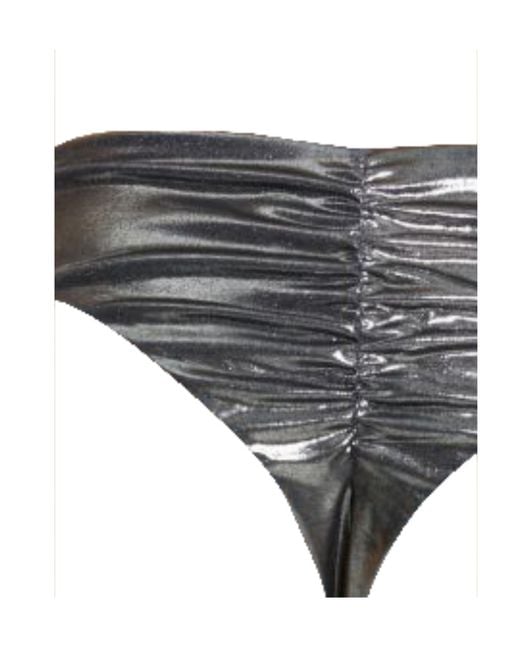 M I S B H V Gray Star-Appliqué Bikini Bottoms