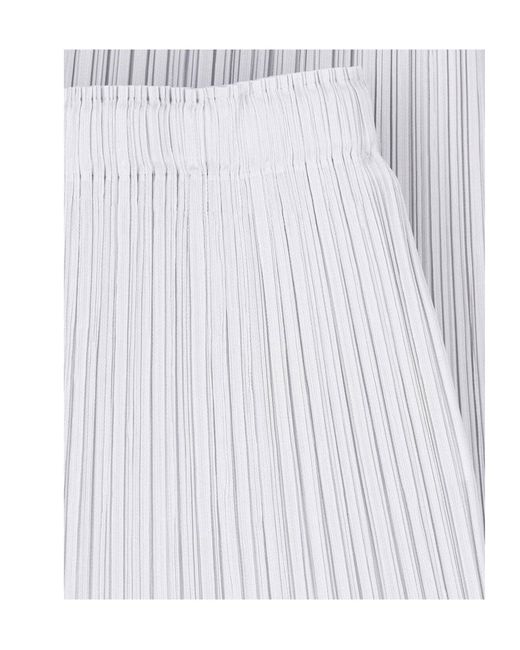Pleats Please Issey Miyake White Pleated Skirt