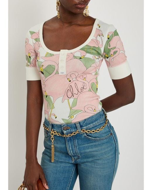 Chloé Pink Cotton Top