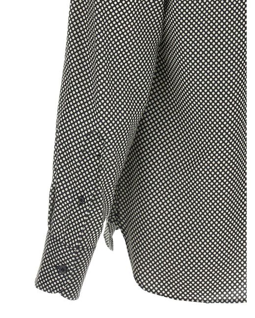 Tom Ford Gray Polka Dot Printed Shirt for men
