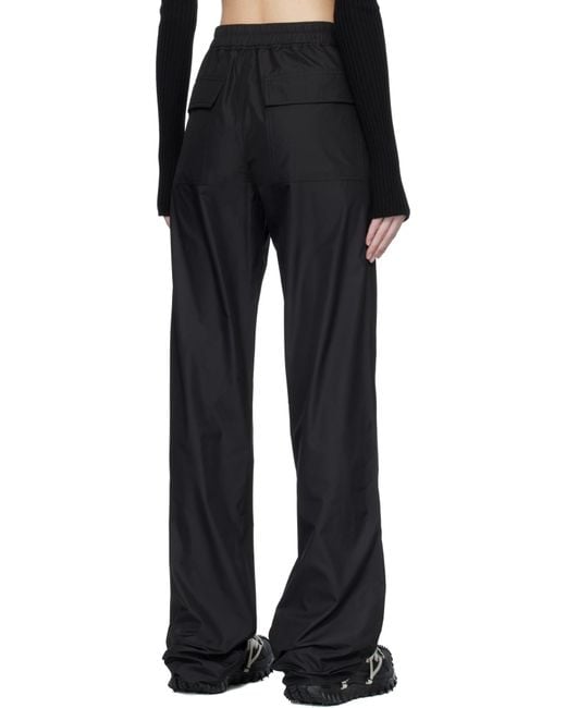 Moncler Black Moncler Rick Owens Drawstring Straight Leg Pants for men