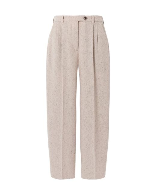 Fortela Multicolor Pleated Woolblend Straightleg Trousers