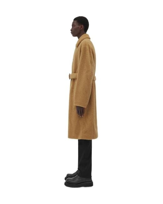 Bottega Veneta Natural Girdle Wool Coat for men