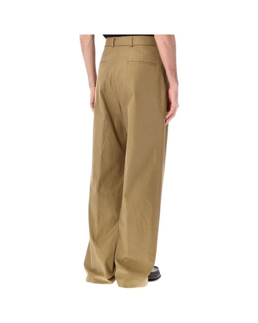 Dries Van Noten Natural Casual Pants With Belt Loops for men
